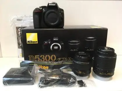 Цифровая зеркальная камера Nikon D5300 DSLR 24 2 Мп 1080P видео 3 "Vari Angle LCD Wi Fi и AF P 18 55 мм 200 VR