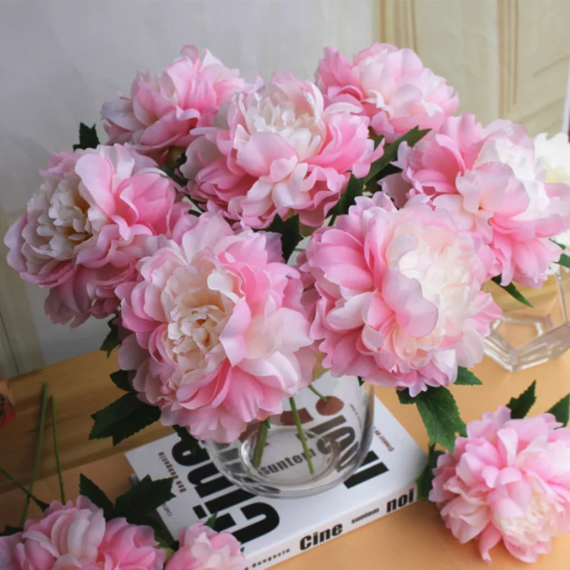 7pcs/ lot single Artificial Peony branch Silk Flowers for Home Wedding Decoration Fake Flower Diy Floral Floral Wedding Wall
7pcs/ lot single Artificial Peony branch Silk Flowers for Home Wedding Decoration Fake Flower Diy Floral Floral Wedding Wall