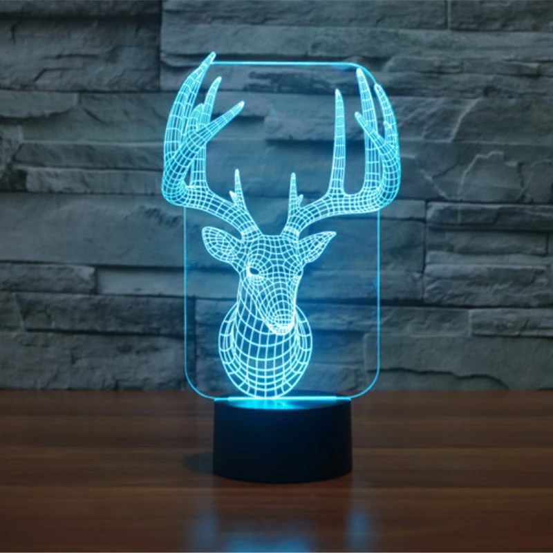 New Colorful Christmas Reindeer 3D Table Lamp Luminaria LED Night Lights Decorative Lighting Mood Lamp New Year Kids Gift Lamp 
New Colorful Christmas Reindeer 3D Table Lamp Luminaria LED Night Lights Decorative Lighting Mood Lamp New Year Kids Gift Lamp