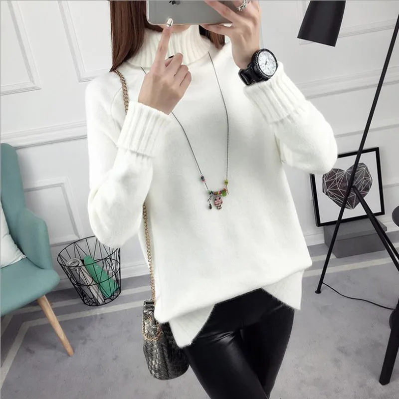 Turtleneck Sweater Female 2019 Autumn Winter Cashmere Knitted Women Sweater And Pullover Female Tricot Jersey Jumper Pull Femme
Turtleneck Sweater Female 2019 Autumn Winter Cashmere Knitted Women Sweater And Pullover Female Tricot Jersey Jumper Pull Femme
