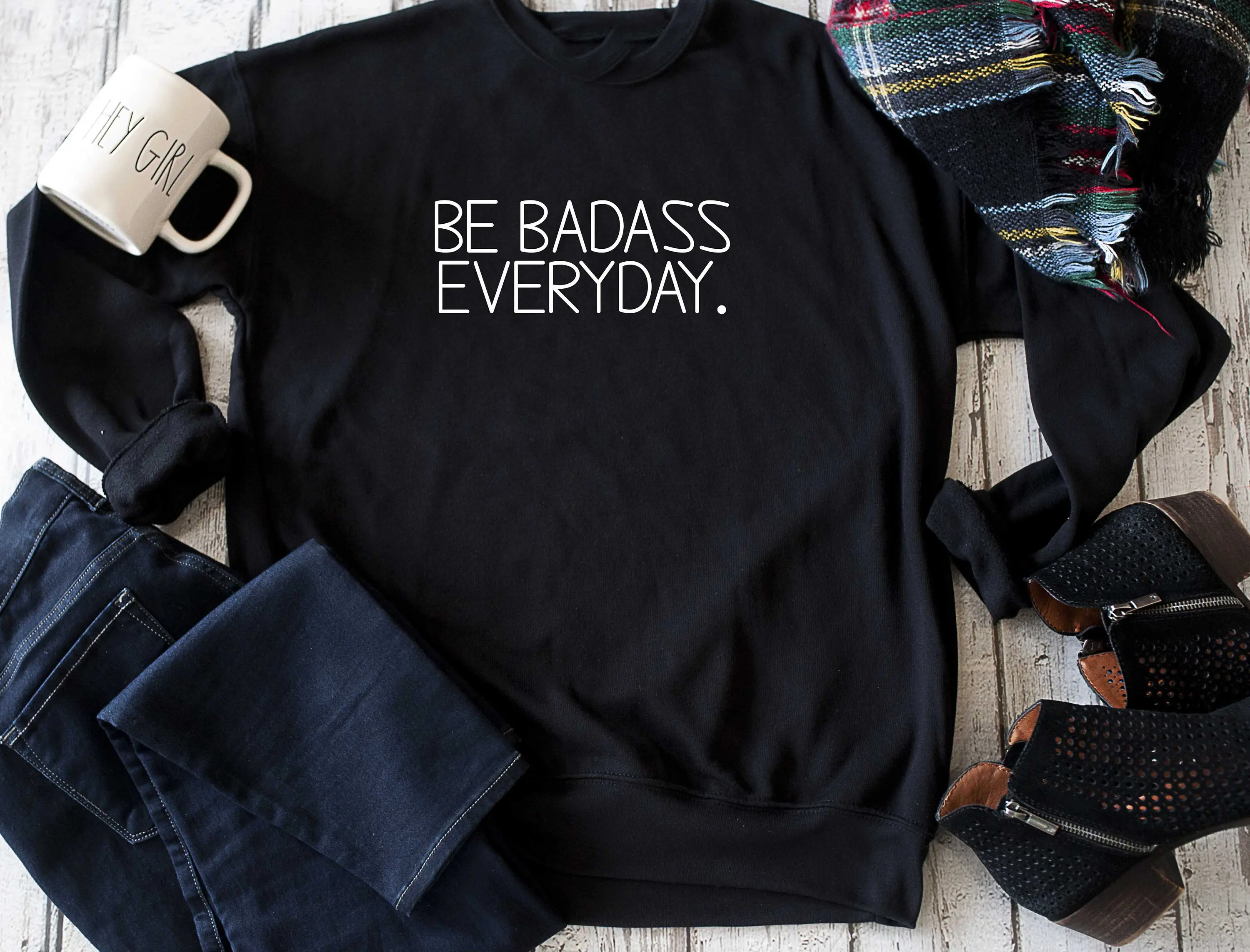 Be Badass everyday sweatshirts women fashion grunge tumblr party slogan funny hipster new arrival Pullovers vintage goth tops
Be Badass everyday sweatshirts women fashion grunge tumblr party slogan funny hipster new arrival Pullovers vintage goth tops