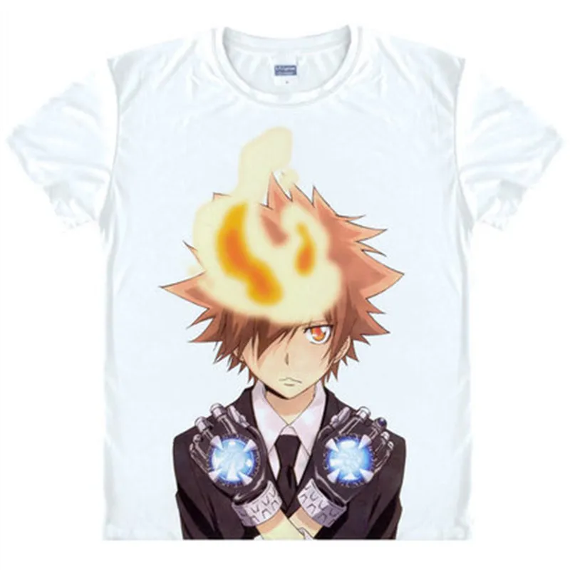 Мужская футболка с принтом аниме унисекс kateario HITMAN REBORN Sawada Tsunayoshi кёя Хибари|men