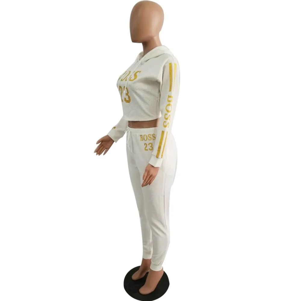 Letter Print Elegant Women Set Casual Long Sleeve O Neck Crop Top With Lace Up Bandage Pants Tracksuit Bodycon Suit Female Set
Letter Print Elegant Women Set Casual Long Sleeve O Neck Crop Top With Lace Up Bandage Pants Tracksuit Bodycon Suit Female Set