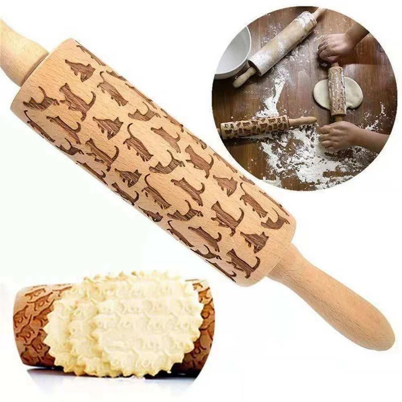 Christmas Embossing Rolling Pin Baking Cookies Embossed Rolling Pin Wood Biscuit Fondant Cake Engraved Roller Reindeer Snowflake
Christmas Embossing Rolling Pin Baking Cookies Embossed Rolling Pin Wood Biscuit Fondant Cake Engraved Roller Reindeer Snowflake
