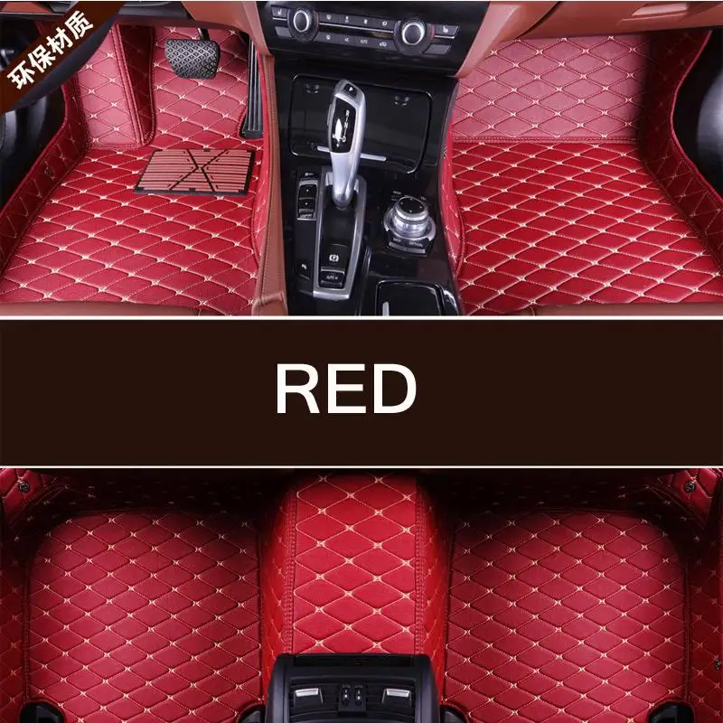 PU leather car floor mats for Audi Q7 2006 2007-2014 2015 2016 2017 2018 Custom auto foot Pads automobile carpet covers | Автомобили и