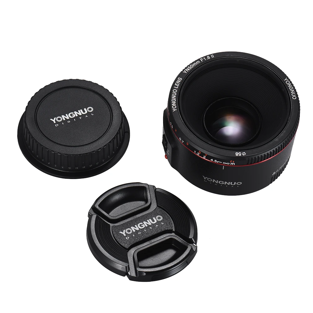 Объектив YONGNUO YN50mm F1.8 II с автофокусом Большая диафрагма эффект боке для камер Canon EOS