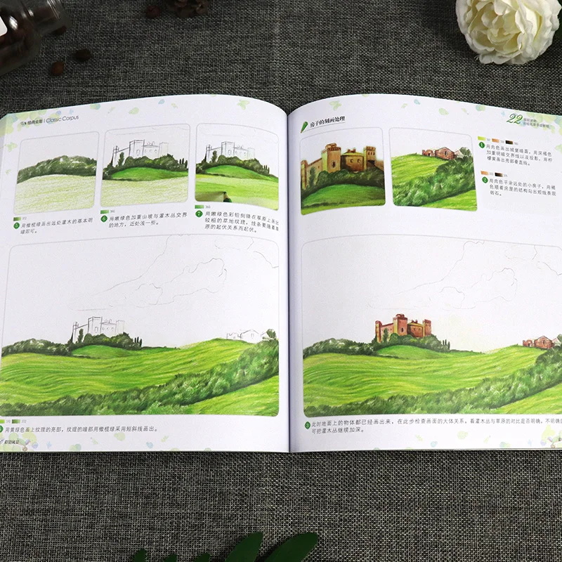 New Color Pencil Sketch Drawing Textbook 22 Watercolor Pencil Landscape Painting Book Zero Basics Tutorial Book
New Color Pencil Sketch Drawing Textbook 22 Watercolor Pencil Landscape Painting Book Zero Basics Tutorial Book