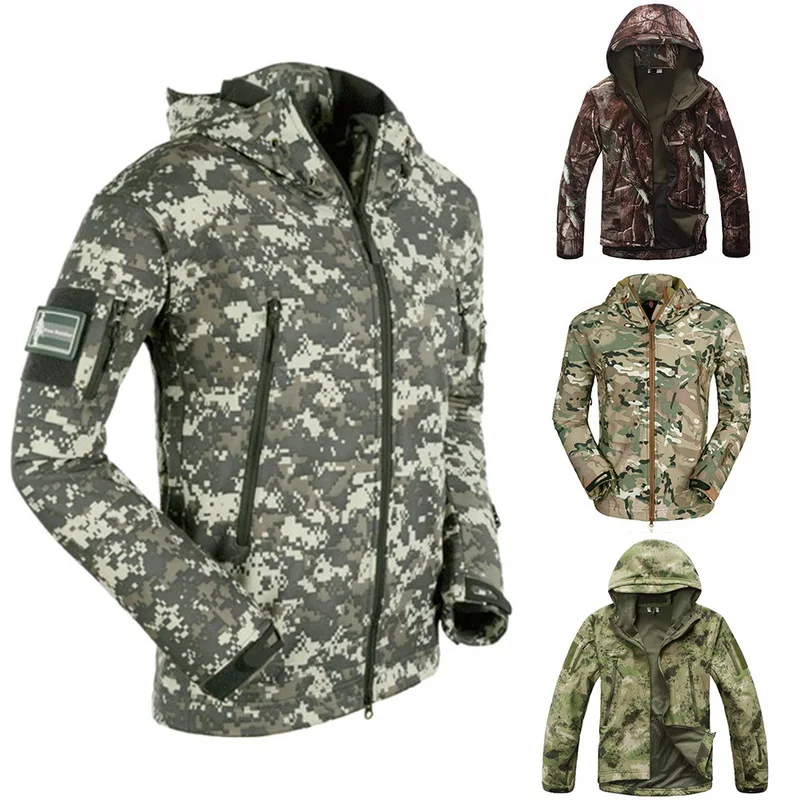 Vogue New Soft Shell Military Camouflage Jackets Men Hooded Waterproof Tactical Fleece Jacket Winter Warm Army Outerwear Coat
Vogue New Soft Shell Military Camouflage Jackets Men Hooded Waterproof Tactical Fleece Jacket Winter Warm Army Outerwear Coat