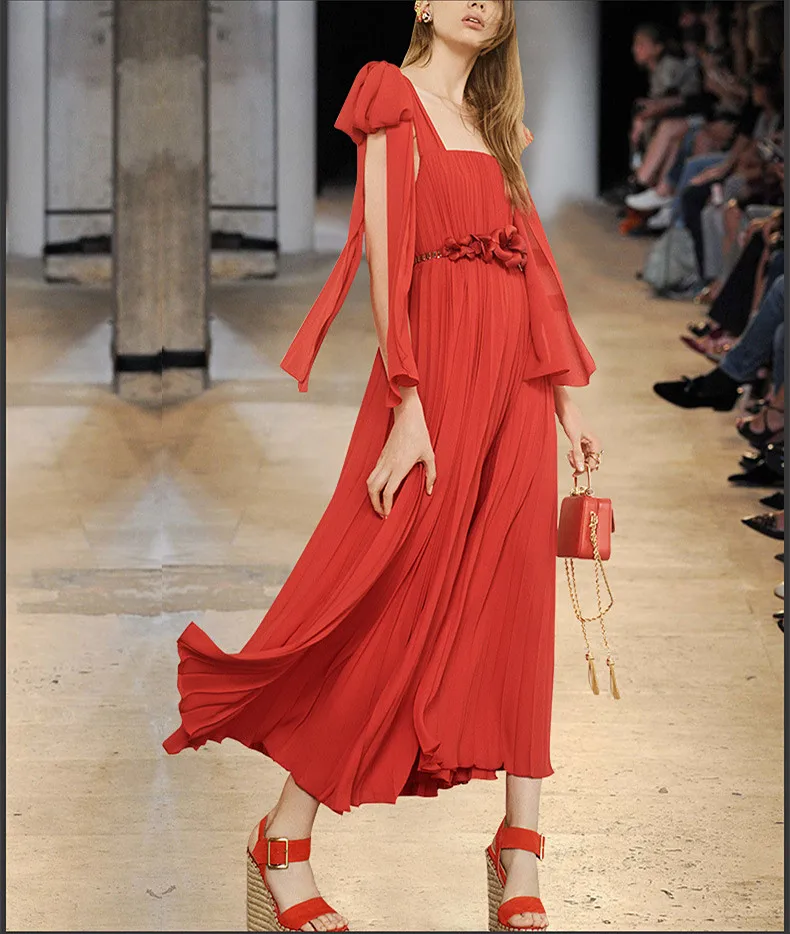 Милое красное шифоновое длинное платье Robe Femme Ete 2018 весна лето Плиссированное Платье женское платье до щиколотки с квадратным воротником
Милое красное шифоновое длинное платье Robe Femme Ete 2018 весна лето Плиссированное Платье женское платье до щиколотки с квадратным воротником