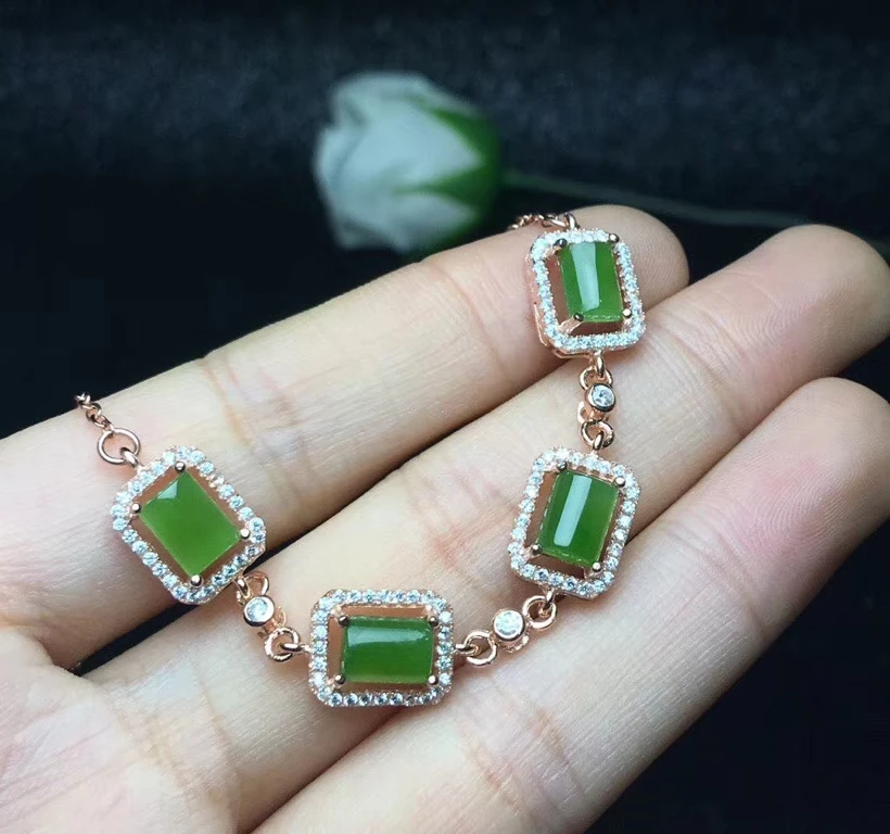 natural green jade Bracelet Natural jasper bracelet S925 silver fashion Elegant square pincushion women party gift fine jewelry
natural green jade Bracelet Natural jasper bracelet S925 silver fashion Elegant square pincushion women party gift fine jewelry