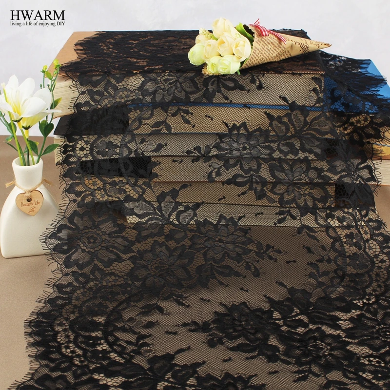 3yard/pcs black lace fabric ribbon african wedding decoration cloth trim DIY embroidery curtain skirt Headscarf veil accessorie
3yard/pcs black lace fabric ribbon african wedding decoration cloth trim DIY embroidery curtain skirt Headscarf veil accessorie