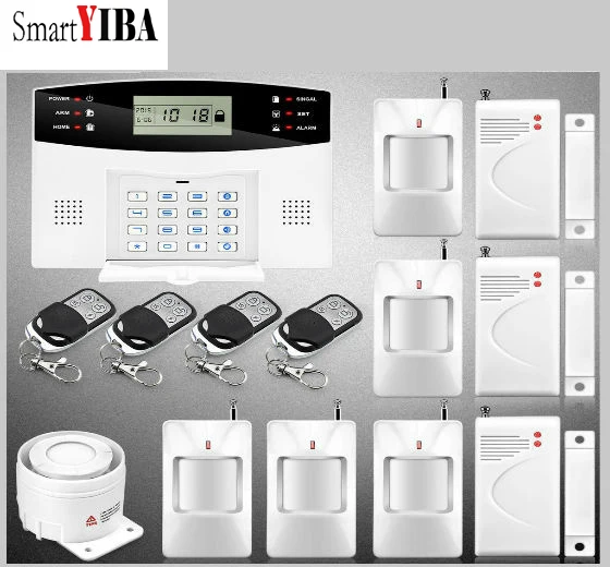 SmartYIBA 433MHz PIR Motion Sensor Door open Detector GSM Security Alarm Voice Prompt LCD Display Wired Siren Alarm Kit
SmartYIBA 433MHz PIR Motion Sensor Door open Detector GSM Security Alarm Voice Prompt LCD Display Wired Siren Alarm Kit