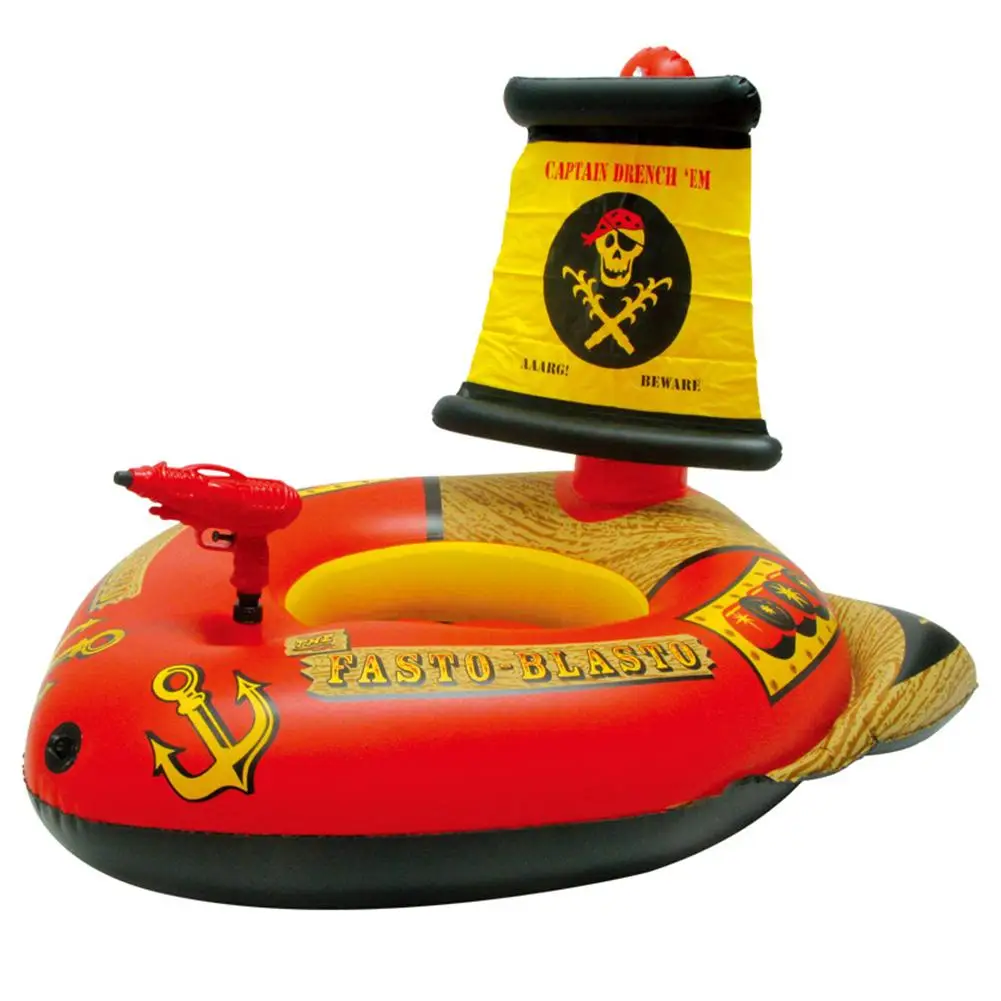 Фото Надувная Пиратская лодка Детская летняя игрушка для бассейна большие поплавки