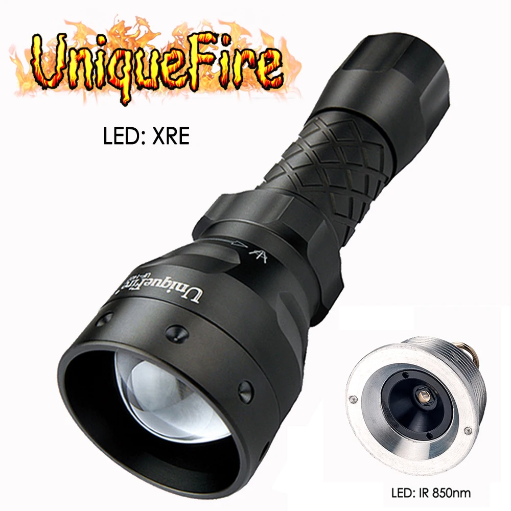 Фото UniqueFire 1407 XRE Defense фонарик 3 режима красный/зеленый/белый свет для наружной лампы + Drop