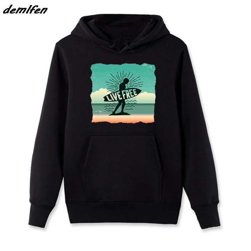 Spring Autumn Fashion Men Hoody Fleece Sweatshirt Inspiring Live Is Free, Surfings Funny Sunset Beach Black Hoodies Jacket
Spring Autumn Fashion Men Hoody Fleece Sweatshirt Inspiring Live Is Free, Surfings Funny Sunset Beach Black Hoodies Jacket