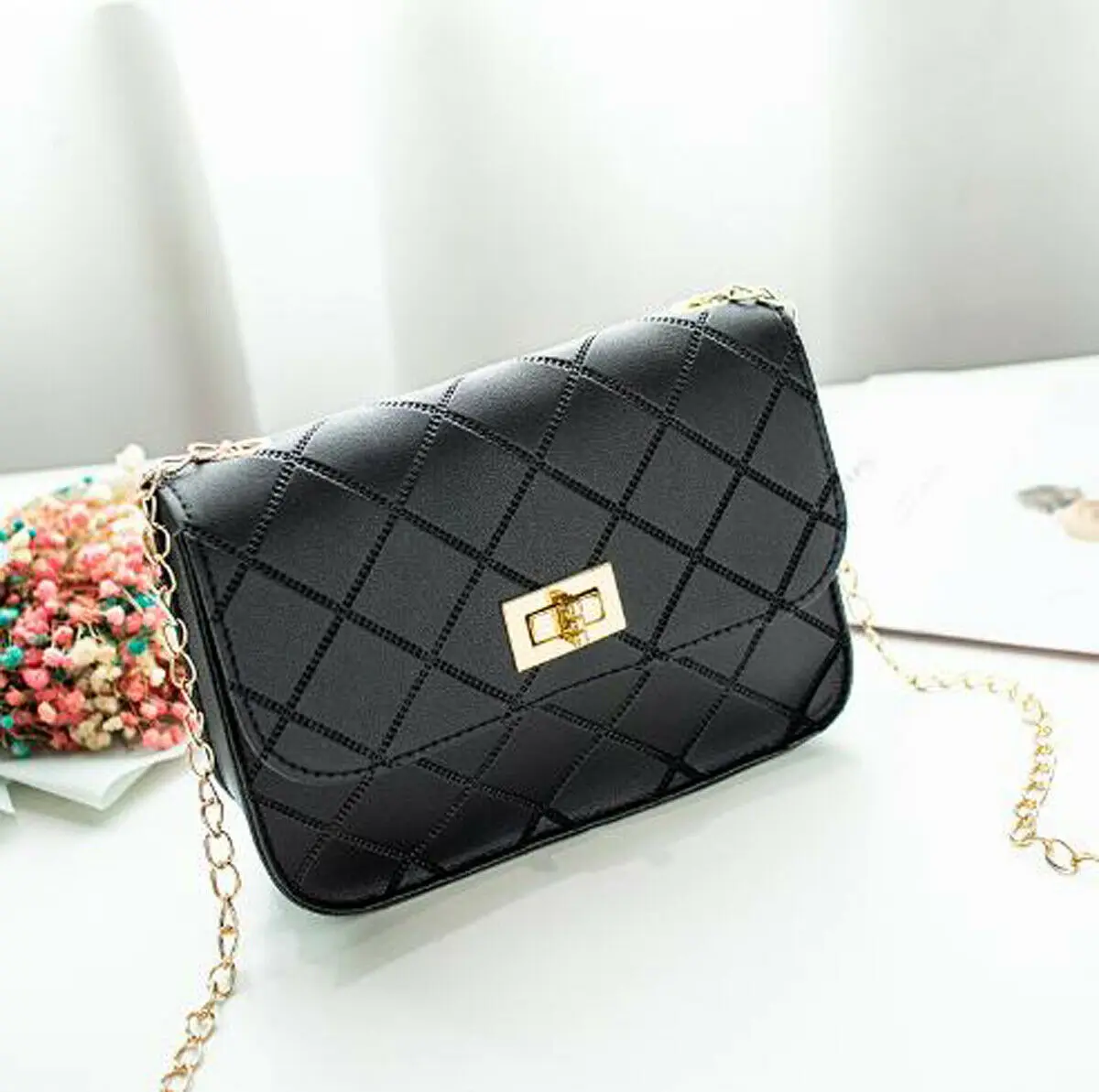 Women's PU Leather Small Crossbody Handbag Purse Bag with Chain Shoulder Strap Candy color Leather Cross Body
Women's PU Leather Small Crossbody Handbag Purse Bag with Chain Shoulder Strap Candy color Leather Cross Body