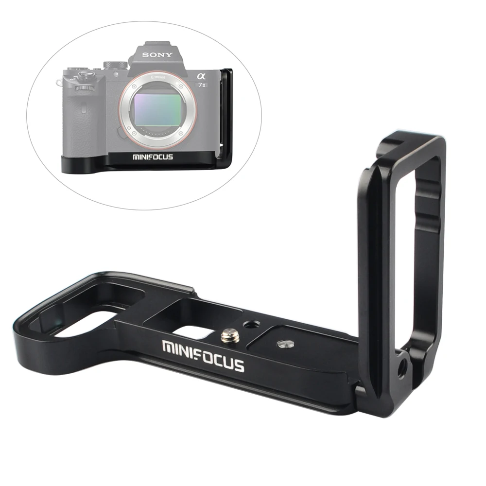 MINIFOCUS Quick Release A7R3 L-Plate for Sony A7M3 L-Bracket for Sony A7 III /A7R III A9 / a7R3 Mirrorless Camera
MINIFOCUS Quick Release A7R3 L-Plate for Sony A7M3 L-Bracket for Sony A7 III /A7R III A9 / a7R3 Mirrorless Camera