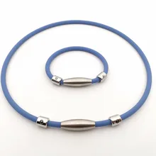 Pure germanium health suit anion silicone necklace bracelet suit