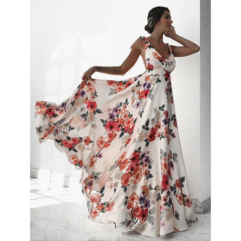 BOHO Sexy Floral Print Women Summer Vacation Sleeveless V-Neck Backless Vintage Long Party Cocktail Casual Loose Beach Dress
BOHO Sexy Floral Print Women Summer Vacation Sleeveless V-Neck Backless Vintage Long Party Cocktail Casual Loose Beach Dress
