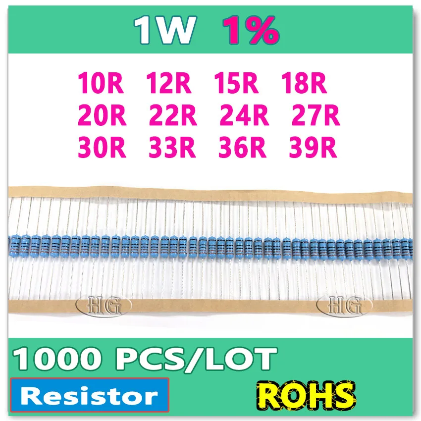 JASNPROSMA 1 Вт 1000 шт./лот 1% 10R 12R 15R 18R 20R 22R 24R 27R 30R 33R 36R 39R металлическая пленка DIP OHM упаковка коробки
JASNPROSMA 1 Вт 1000 шт./лот 1% 10R 12R 15R 18R 20R 22R 24R 27R 30R 33R 36R 39R металлическая пленка DIP OHM упаковка коробки