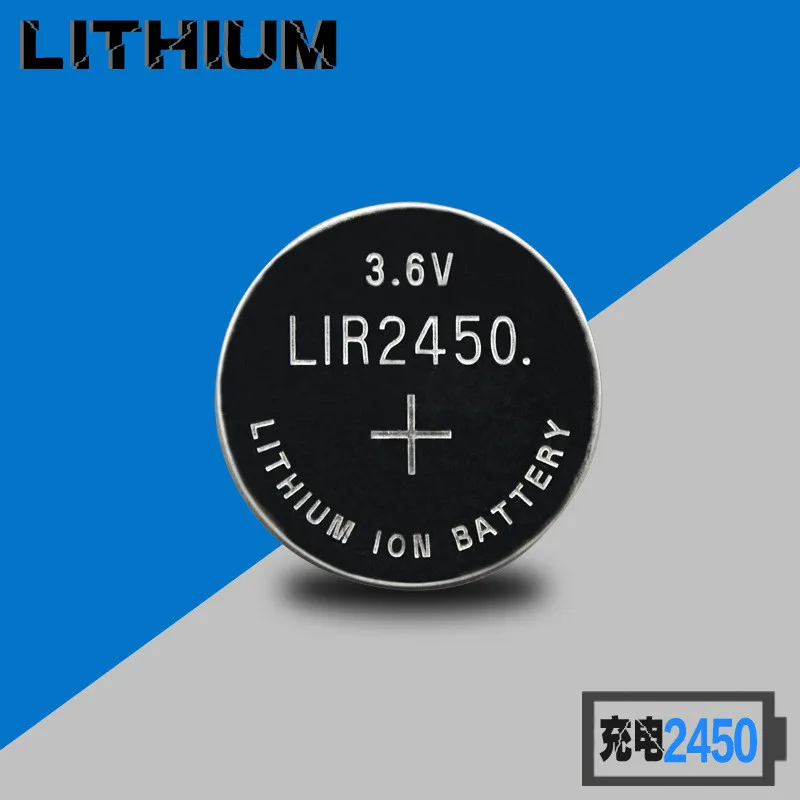 Батарейки LIR2450 LIR 3 6 2450 в без ртути перезаряжаемые с кнопкой CMOS BIOS литий-ионные