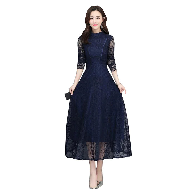 Spring Holoow Out Lace Dress 2019 New Women Plus Size Elegant Long Dresses Long Sleeve O-Neck Black Party Dress Vestidos
Spring Holoow Out Lace Dress 2019 New Women Plus Size Elegant Long Dresses Long Sleeve O-Neck Black Party Dress Vestidos