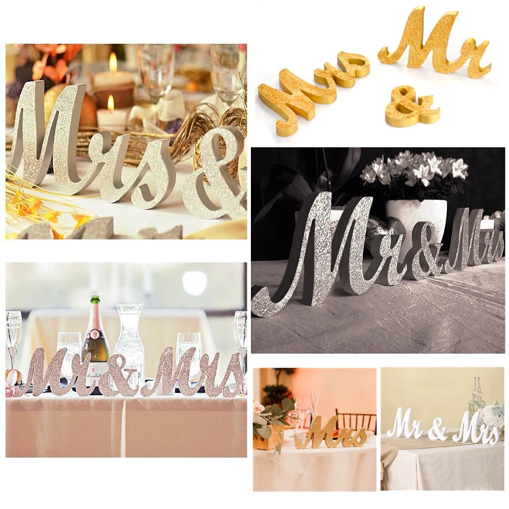 Wooden Mr&Mrs Wedding Decoration DIY White Letter Romantic Engagement Mariage Table Adornment Decor For Party Reception Supplies
Wooden Mr&Mrs Wedding Decoration DIY White Letter Romantic Engagement Mariage Table Adornment Decor For Party Reception Supplies