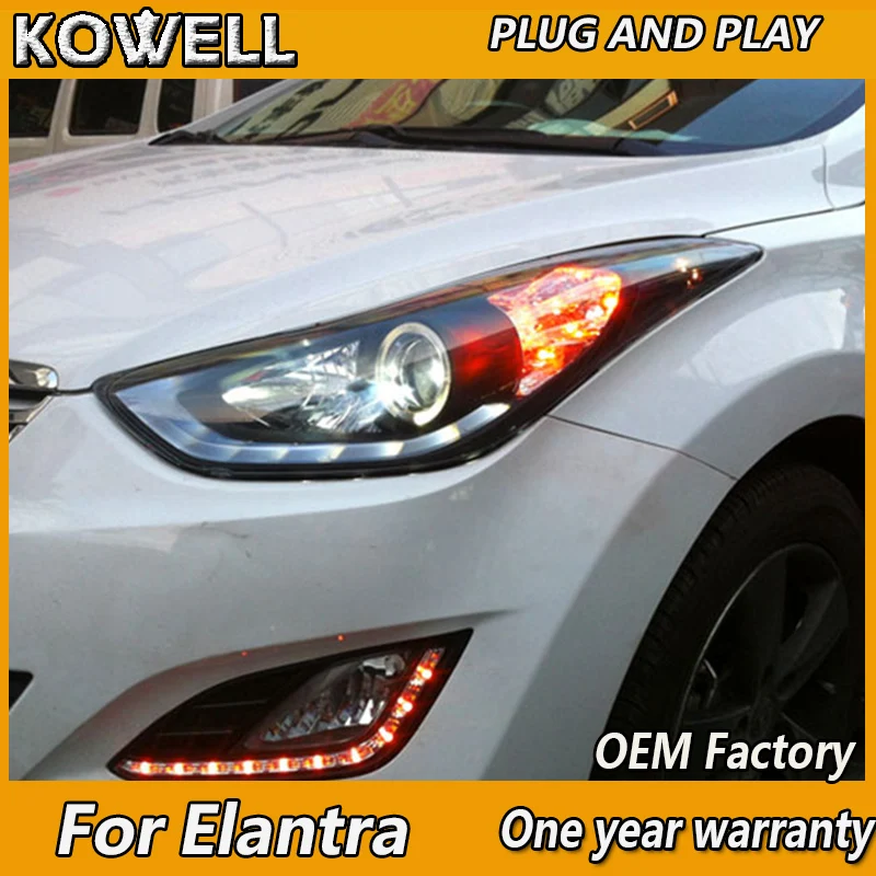 KOWELL Car Styling for Hyundai Elantra Headlights 2011-2016 LED Headlight DRL Bi Xenon Lens High Low Beam Parking Fog Lamp
KOWELL Car Styling for Hyundai Elantra Headlights 2011-2016 LED Headlight DRL Bi Xenon Lens High Low Beam Parking Fog Lamp