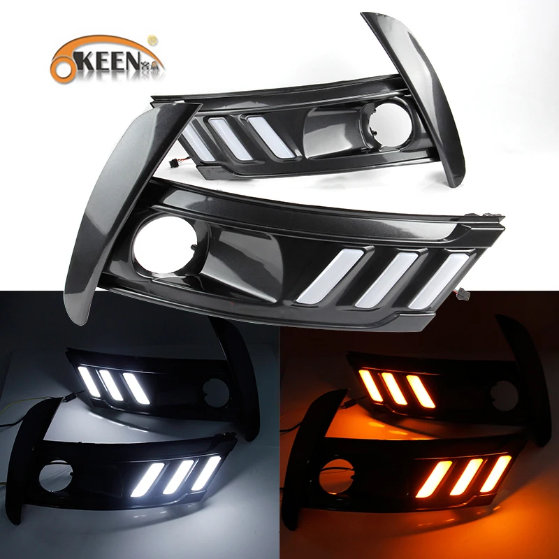 Okeen 2pcs Led DRL Daytime Running Lights For Toyota Corolla 2017 2018 led fog lamp cover 12V DRL with yellow turn signal light
Okeen 2pcs Led DRL Daytime Running Lights For Toyota Corolla 2017 2018 led fog lamp cover 12V DRL with yellow turn signal light