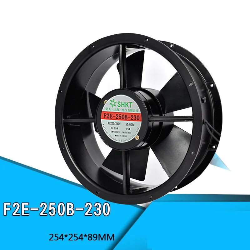 F2E-250B-230 220V Axial Fan Cabinet Cooling Fan 254*254*89mm 75W 0.3A Double Ball Bearing Pure Copper Motor Full Metal Blower
F2E-250B-230 220V Axial Fan Cabinet Cooling Fan 254*254*89mm 75W 0.3A Double Ball Bearing Pure Copper Motor Full Metal Blower