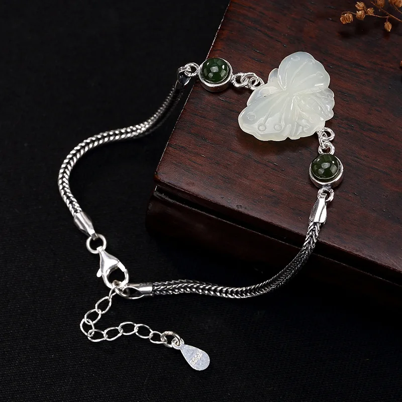 Women Bracelet Kehribar Armbanden Voor Vrouwen S925 Sterling Antique Thai Mosaic And Butterfly Lady High-end Bracelet Wholesale
Women Bracelet Kehribar Armbanden Voor Vrouwen S925 Sterling Antique Thai Mosaic And Butterfly Lady High-end Bracelet Wholesale