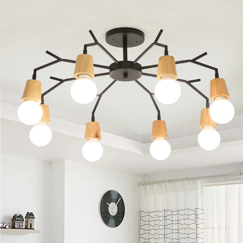 Wooden Ceiling Lamp Kids Room Light Bedroom Black Iron Ceiling Lights American Modern led Ceiling Lamp Living Room Indoor Light
Wooden Ceiling Lamp Kids Room Light Bedroom Black Iron Ceiling Lights American Modern led Ceiling Lamp Living Room Indoor Light
