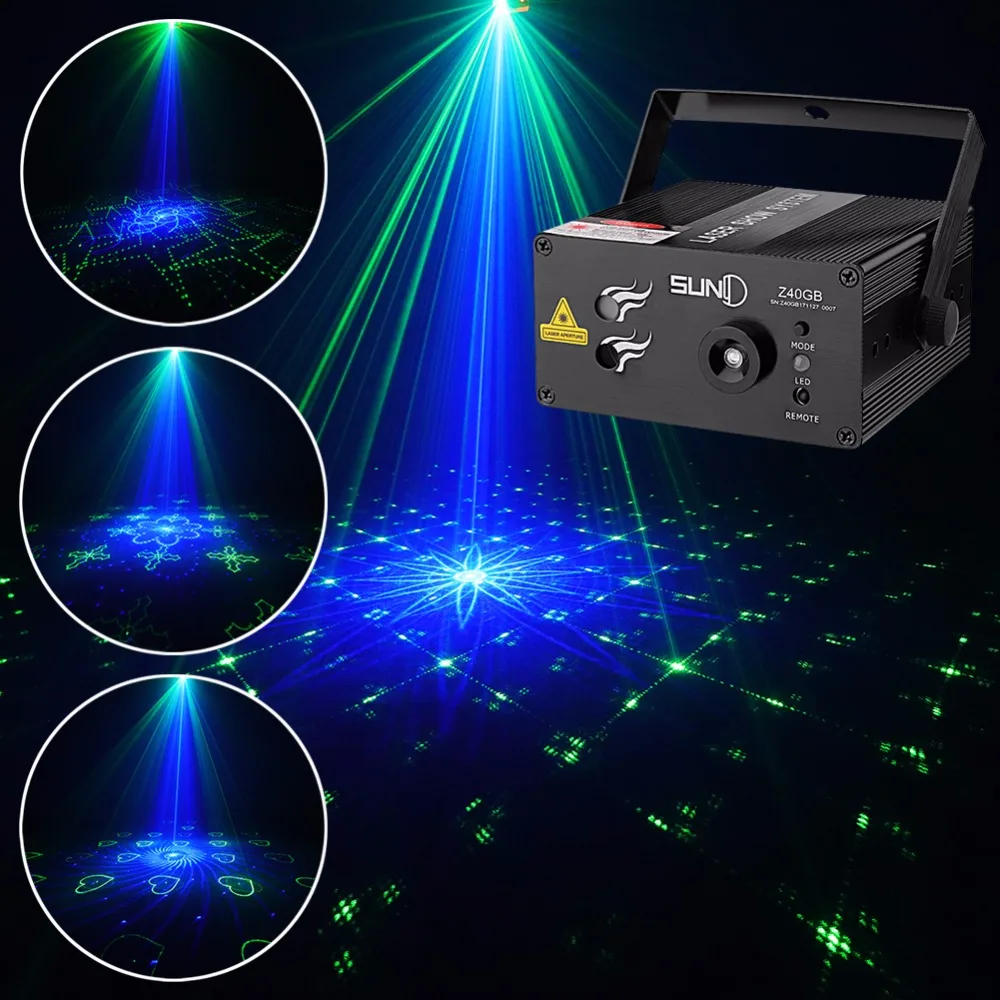 SUNY 40 GB Patterns Laser Light Blue LED Stage Light Sound Activated Gobo Projector Show for Club Bar DJ Disco Home Party(Z40GB)
SUNY 40 GB Patterns Laser Light Blue LED Stage Light Sound Activated Gobo Projector Show for Club Bar DJ Disco Home Party(Z40GB)