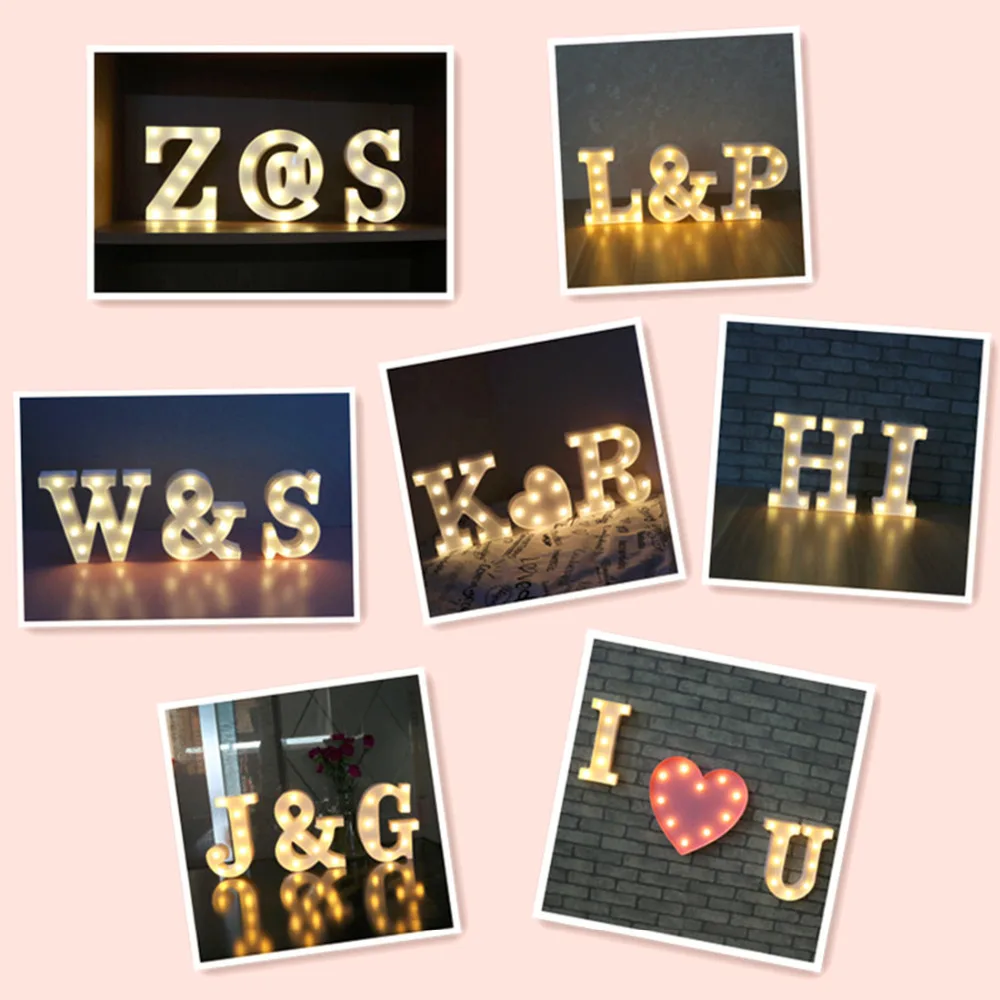 26 Letters White LED Night Light Marquee Sign Alphabet Lamp For Birthday Wedding Party Bedroom Wall Hanging Decor
26 Letters White LED Night Light Marquee Sign Alphabet Lamp For Birthday Wedding Party Bedroom Wall Hanging Decor