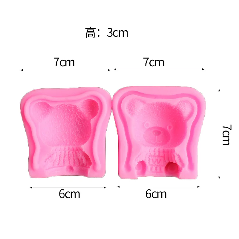 Three-Dimensional Cute Toy Bear Fondant Cake Silicone Mold DIY Chocolate Mold Cake Baking Tools
Three-Dimensional Cute Toy Bear Fondant Cake Silicone Mold DIY Chocolate Mold Cake Baking Tools