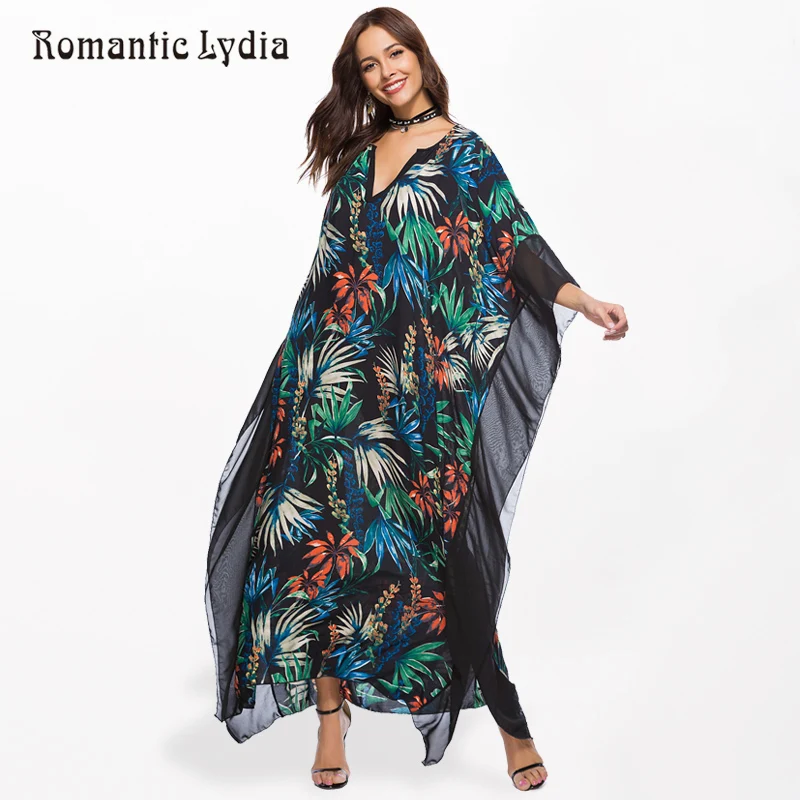 Women Kaftan Long Boho Dress Plus Size Summer Chiffon Loose Robe Femme Bohemian Maxi Dresses Large Sizes New Arrival 2018
Women Kaftan Long Boho Dress Plus Size Summer Chiffon Loose Robe Femme Bohemian Maxi Dresses Large Sizes New Arrival 2018