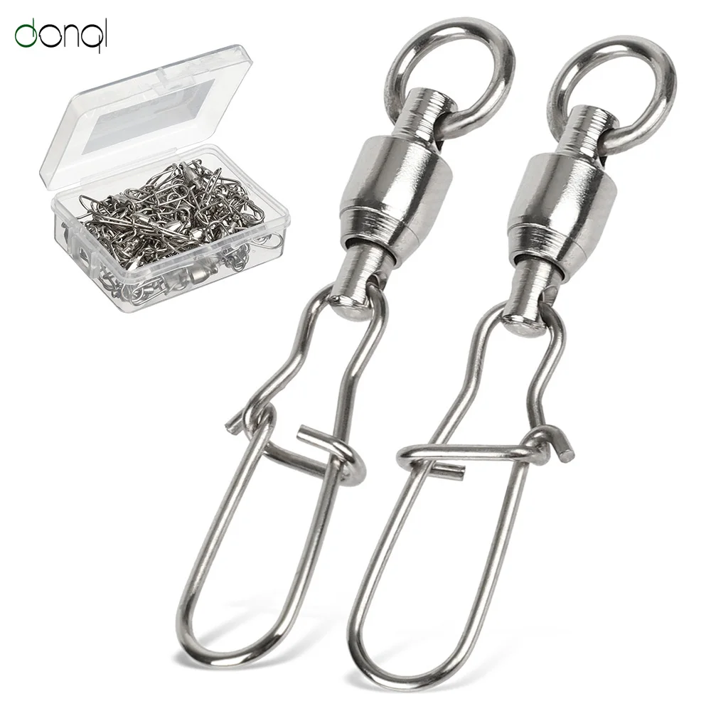 10/20/50/lot Stainless Steel Fishing Connector Swivels Interlock Rolling with Hooked Bearing Fishhook Lure Tackle Accessories
10/20/50/lot Stainless Steel Fishing Connector Swivels Interlock Rolling with Hooked Bearing Fishhook Lure Tackle Accessories