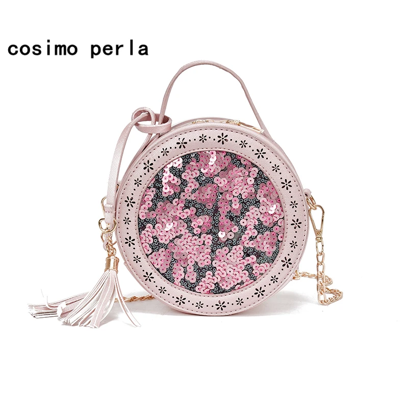 Lady Small Round Handbags Crossbody Bag for Women Sequins Bling Tassel Chain Shoulder Bags PU Leather Designer Flap Purse
Lady Small Round Handbags Crossbody Bag for Women Sequins Bling Tassel Chain Shoulder Bags PU Leather Designer Flap Purse