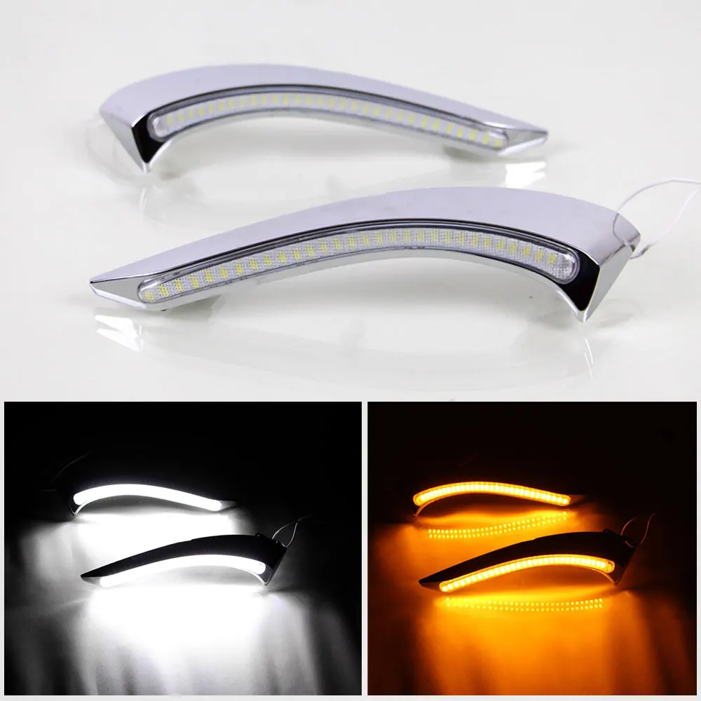 DRL Daytime Running Light for Mazda 2 2015 2016 Left Right Chrome Cover White DRL / Yellow Turning Signal Light waterproof
DRL Daytime Running Light for Mazda 2 2015 2016 Left Right Chrome Cover White DRL / Yellow Turning Signal Light waterproof