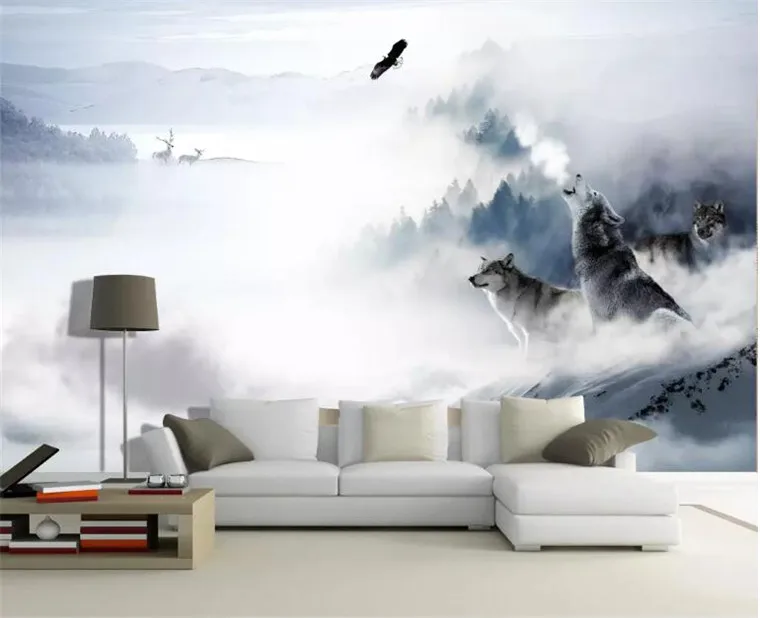 Custom wallpaper modern simple TV background wall wolf totem snow mountain elk home decoration mural 3d wallpaper
Custom wallpaper modern simple TV background wall wolf totem snow mountain elk home decoration mural 3d wallpaper