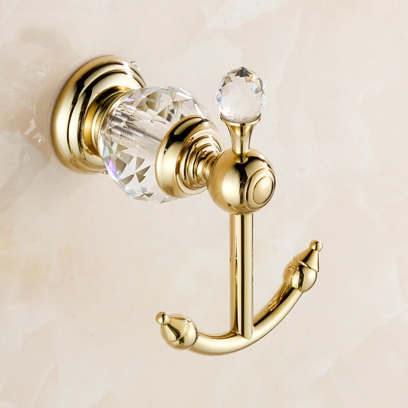 Robe Hooks Gold Hook on the wall Crystal Brass Gold Robe Hook Bathroom Hangings Towel Rack European Style Clothes Hook
Robe Hooks Gold Hook on the wall Crystal Brass Gold Robe Hook Bathroom Hangings Towel Rack European Style Clothes Hook