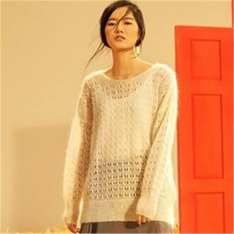 hand made wool thin knit women fashion solid Oneck loose hollow out pullover sweater one&over size
hand made wool thin knit women fashion solid Oneck loose hollow out pullover sweater one&over size