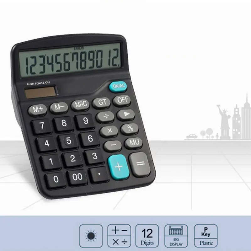 Black 12 Digit Large Screen Calculator Fashion Computer Financial Accounting New Arrival
Black 12 Digit Large Screen Calculator Fashion Computer Financial Accounting New Arrival