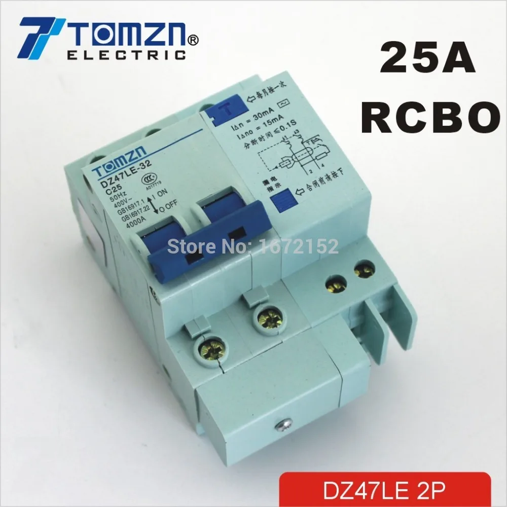 DZ47LE 2P 25A 230V~ 50HZ/60HZ Residual current Circuit breaker with over current and Leakage protection RCBO
DZ47LE 2P 25A 230V~ 50HZ/60HZ Residual current Circuit breaker with over current and Leakage protection RCBO