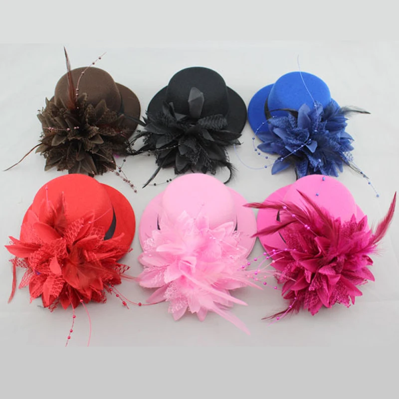 Unique Design Party Wedding Hair Clip Hat Colorful Flower Feather Bride Headband Princess Hair Accessories
Unique Design Party Wedding Hair Clip Hat Colorful Flower Feather Bride Headband Princess Hair Accessories