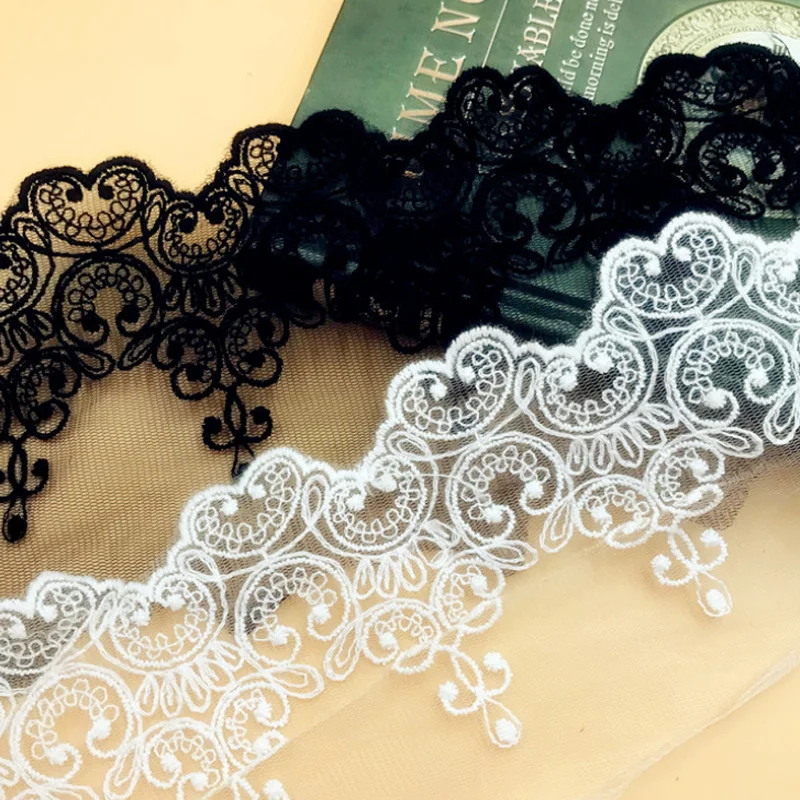 Fabric Lace Black White Sweet Cordate Cotton Lace Trim DIY Craft Materials Clothing Accessories Lace Embroidery
Fabric Lace Black White Sweet Cordate Cotton Lace Trim DIY Craft Materials Clothing Accessories Lace Embroidery