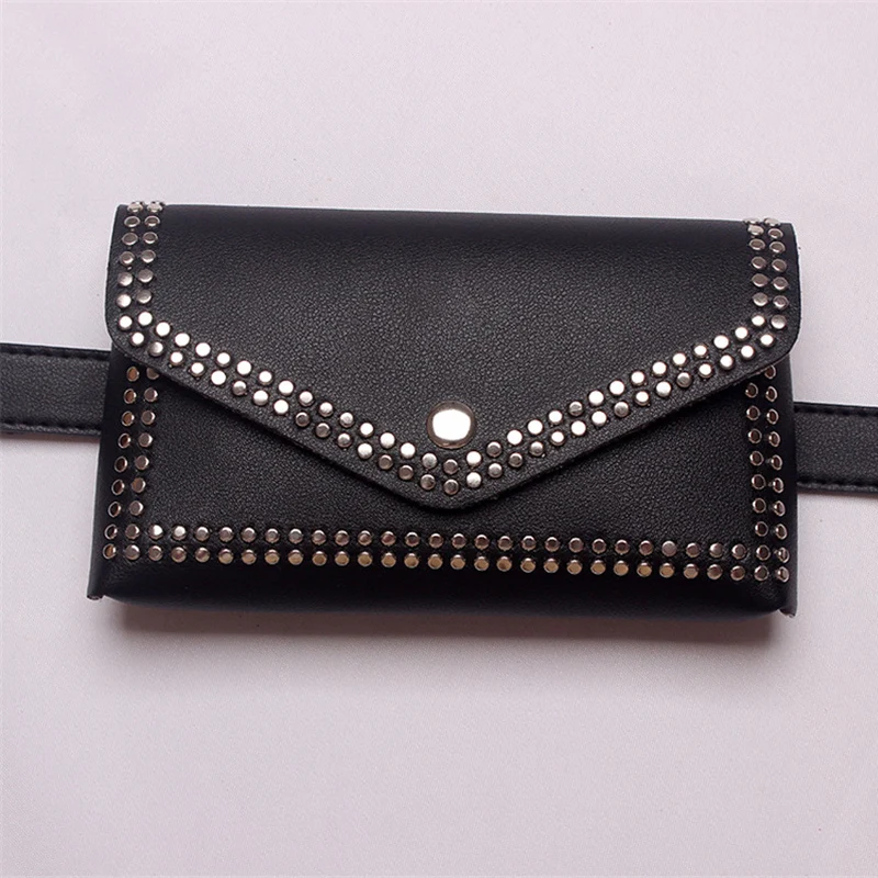 Women Rivet Waist Belt Pack Casual Waist Bag PU Leather Women Bags Travel Belt Wallets Fanny Bags Ladies For iphone8/+
Women Rivet Waist Belt Pack Casual Waist Bag PU Leather Women Bags Travel Belt Wallets Fanny Bags Ladies For iphone8/+