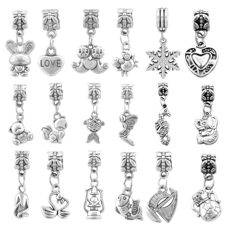 Wholesale 100 Pieces/lot Teddy bear Swan Animal Charms Fit Pandora Charm Beads Bracelet For Women Jewelry Making SPB178
Wholesale 100 Pieces/lot Teddy bear Swan Animal Charms Fit Pandora Charm Beads Bracelet For Women Jewelry Making SPB178