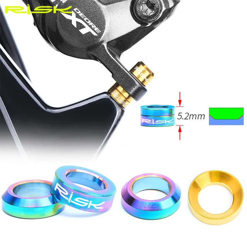 4Pcs/set Mountain BMX Bike Bicycle Titanium M6 Concave and Convex Washer Spacer For Disc Brake Caliper Group XT Mounting Bolts
4Pcs/set Mountain BMX Bike Bicycle Titanium M6 Concave and Convex Washer Spacer For Disc Brake Caliper Group XT Mounting Bolts