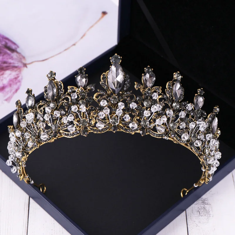 Baroque Black Crystal Women Hair Jewelry Rhinestone Vintage Tiaras And Crowns Handmade Queen Princess Bridal Wedding Ornaments
Baroque Black Crystal Women Hair Jewelry Rhinestone Vintage Tiaras And Crowns Handmade Queen Princess Bridal Wedding Ornaments